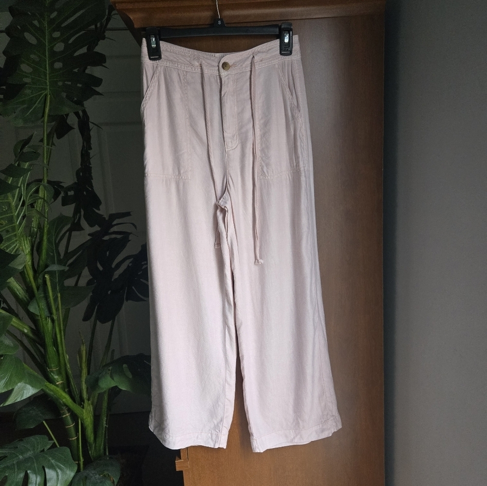 American Eagle Light Pink Linen Blend Pants Sizr Womens 0